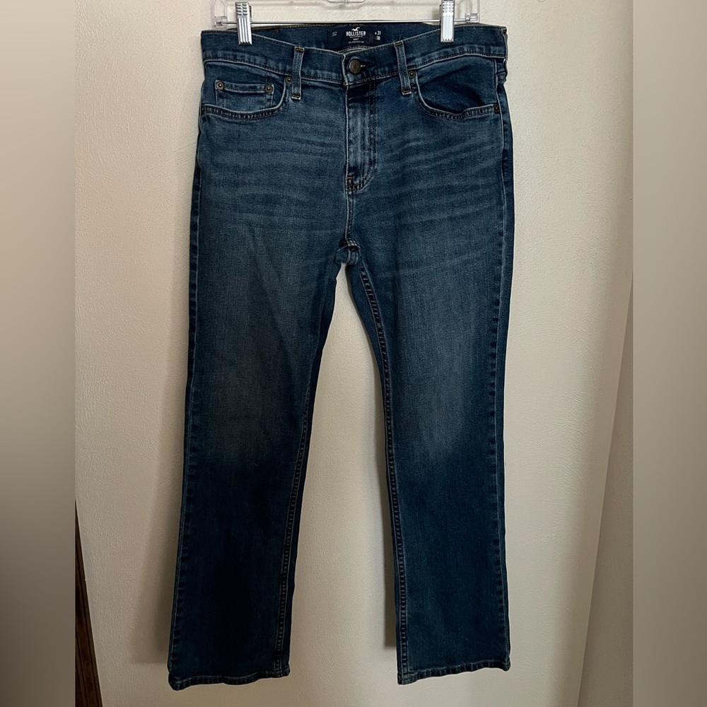 HOLLISTER Classic‎ Epic Flex Bootcut Denim Jeans Dark Wash Men's Size 31W x 30L